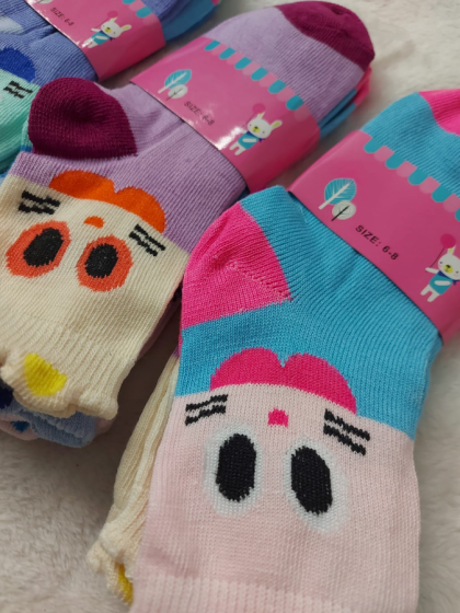 MEDIA LARGA INFANTIL CON OJITOS - PACK X3
